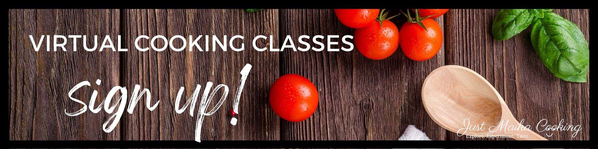 Virtual Cooking Class Banner